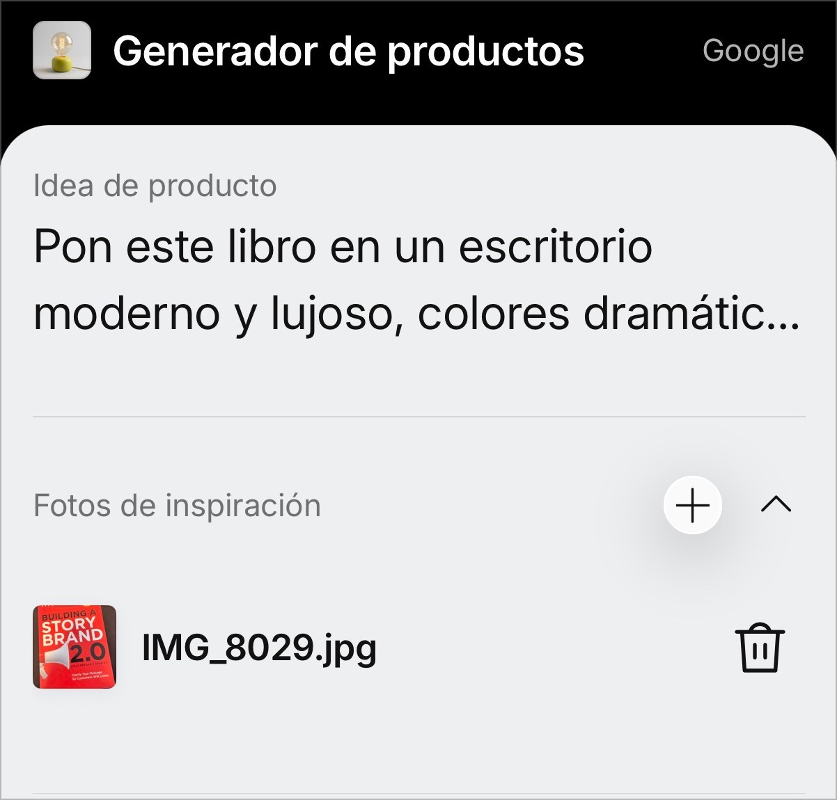 Prompt usado en Tinker Prompt usado en Tinker