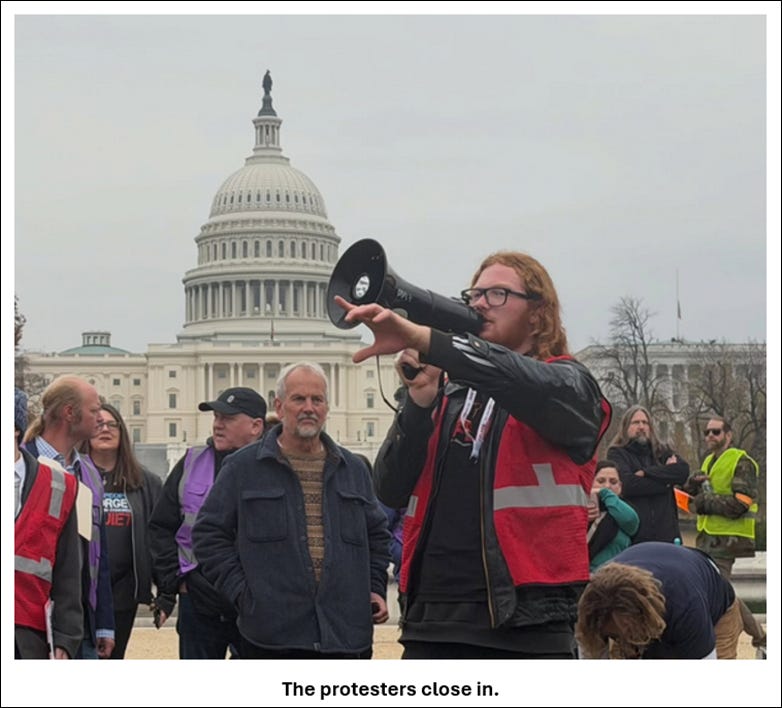 A person holding a megaphone in front of a crowd of people

AI-generated content may be incorrect.