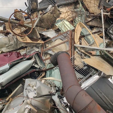 scrapped metal