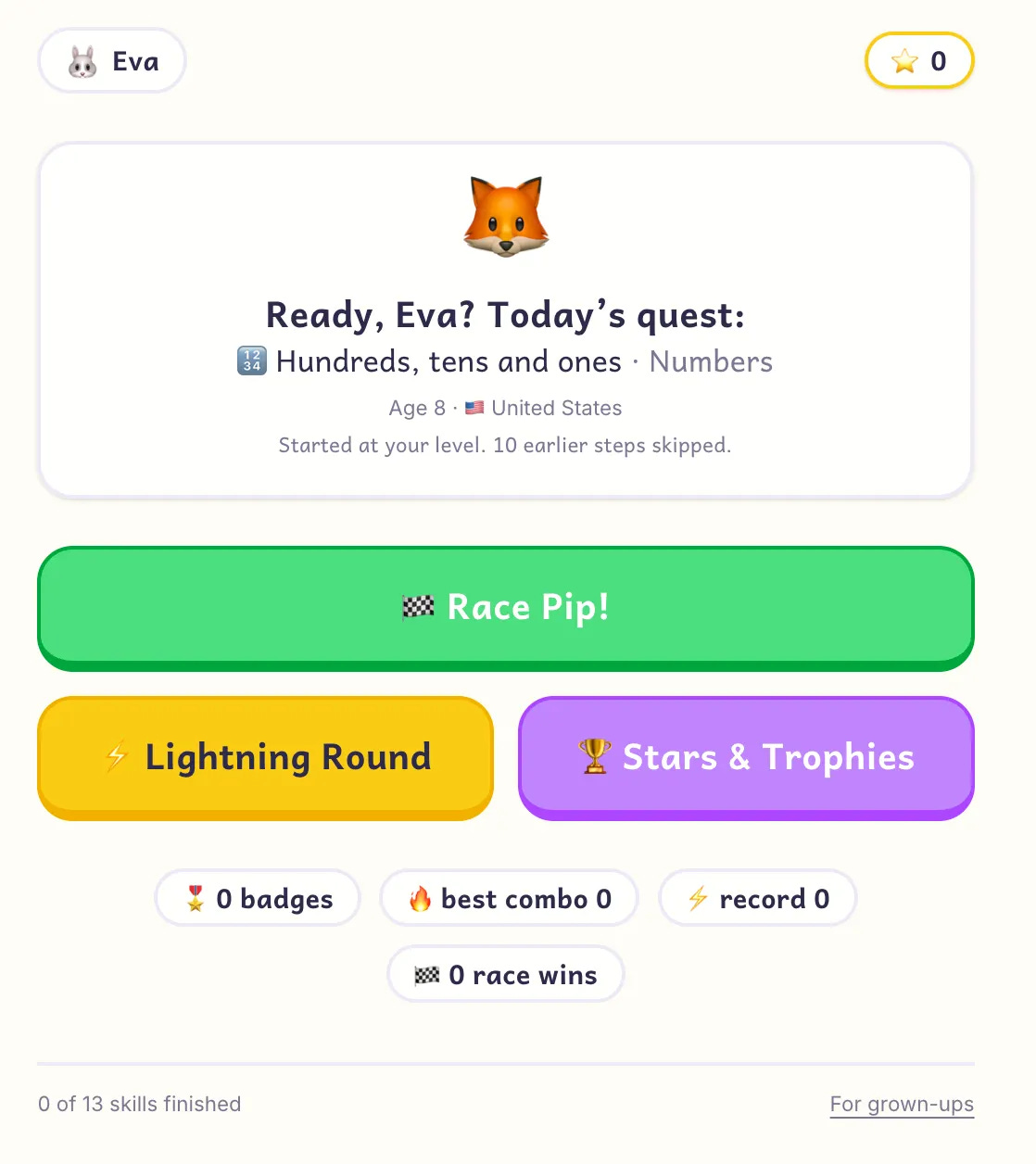 The Primer app explaining how lessons and rewards work before the child starts playing The Primer app explaining how lessons and rewards work before the child starts playing