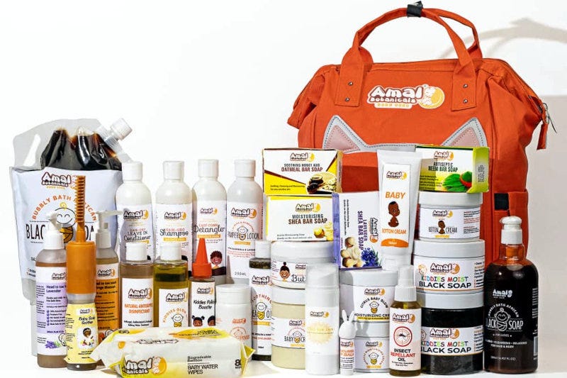 A selection of Amal Botanicals products A selection of Amal Botanicals products