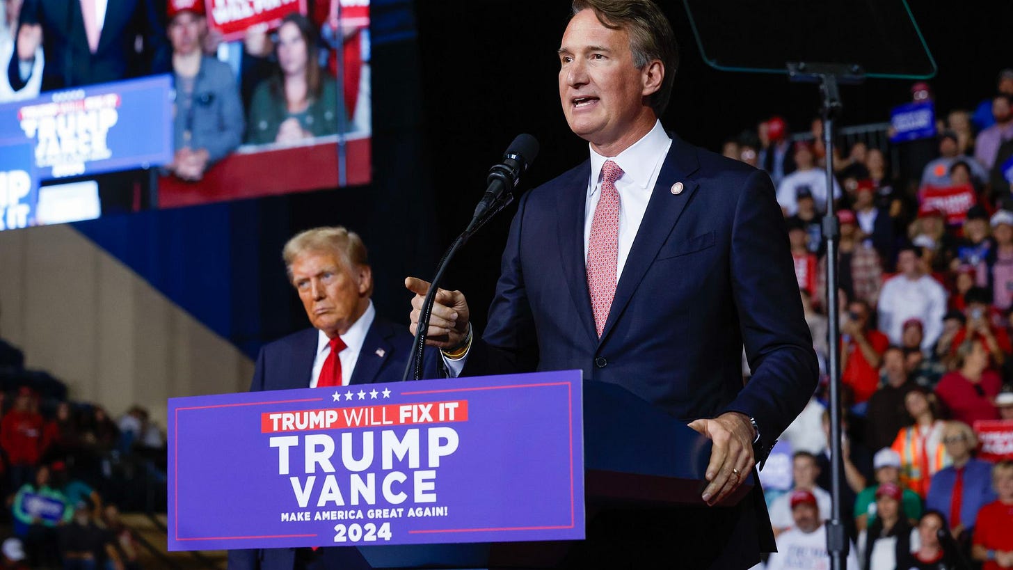 Glenn Youngkin wants Trump staffers to move to Virginia