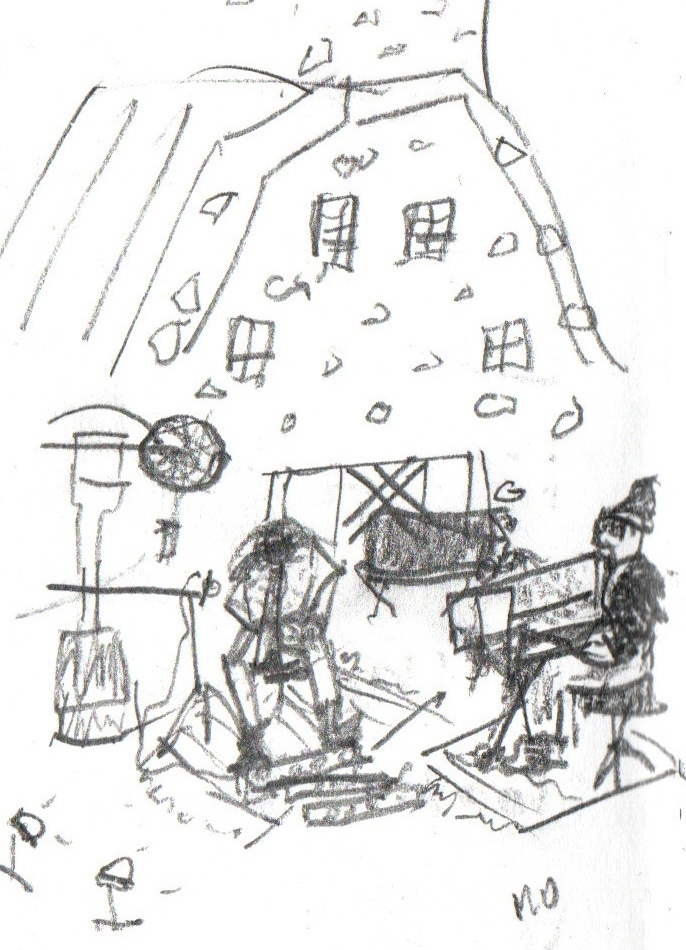 Sketches I drew of the performers.