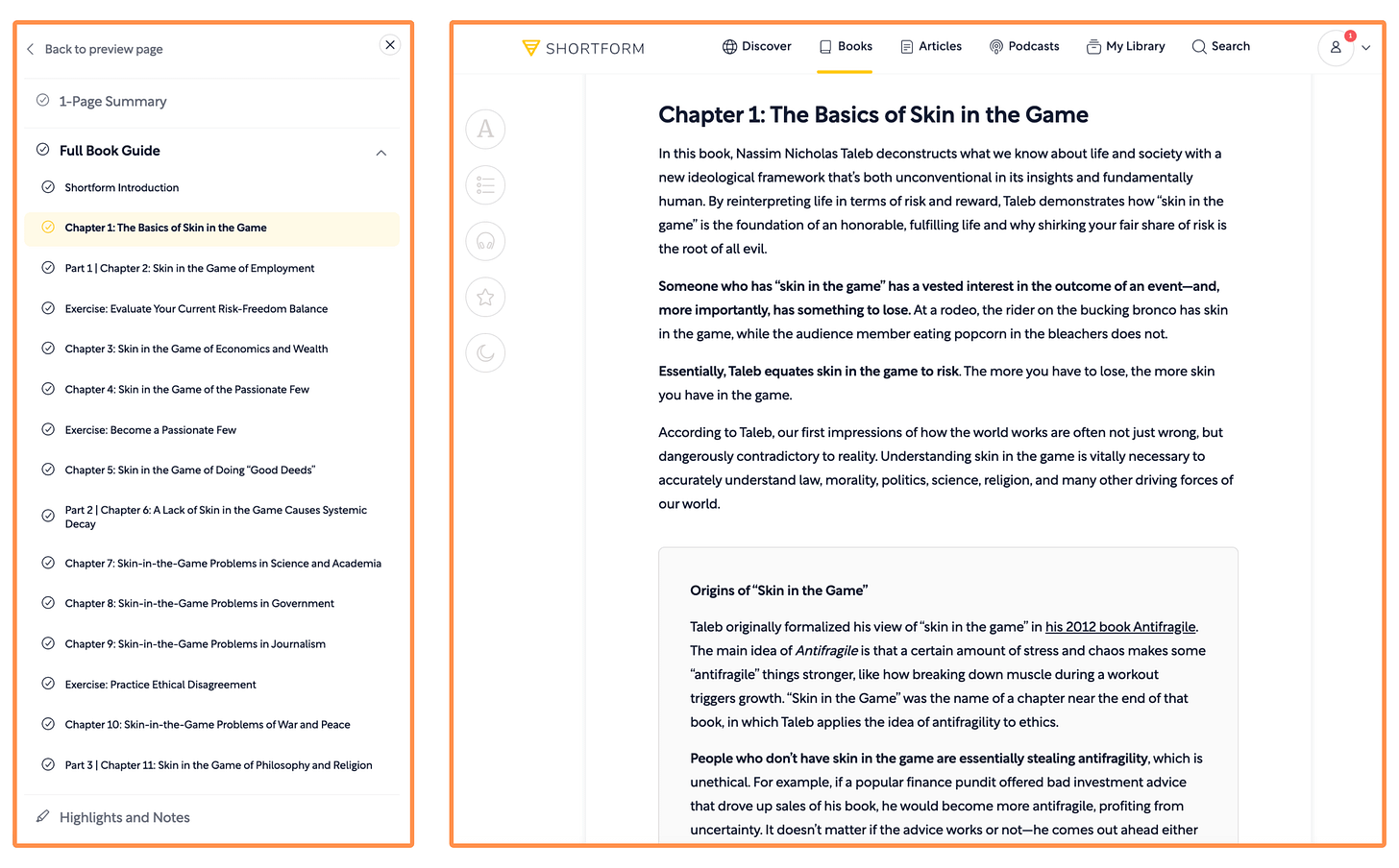 Shortform’s summary of Skin In The Game (desktop view + light mode) Shortform’s summary of Skin In The Game (desktop view + light mode)
