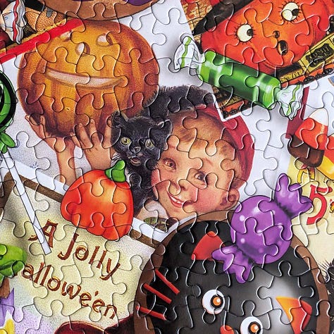 White Mountain Trick or Treat Jigsaw Puzzle