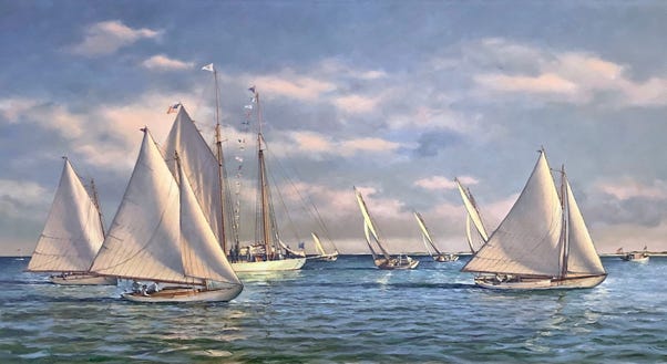 A group of sailboats on the water

AI-generated content may be incorrect.