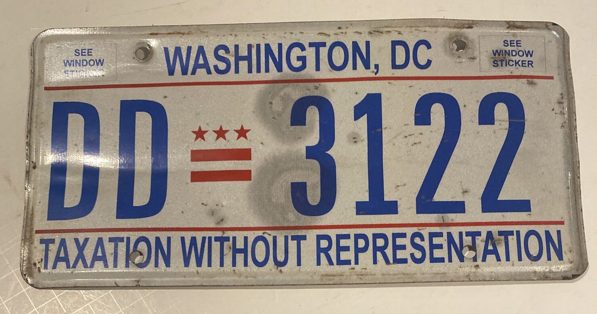 Vintage Washington DC car tag License Plate DD-3122 | eBay
