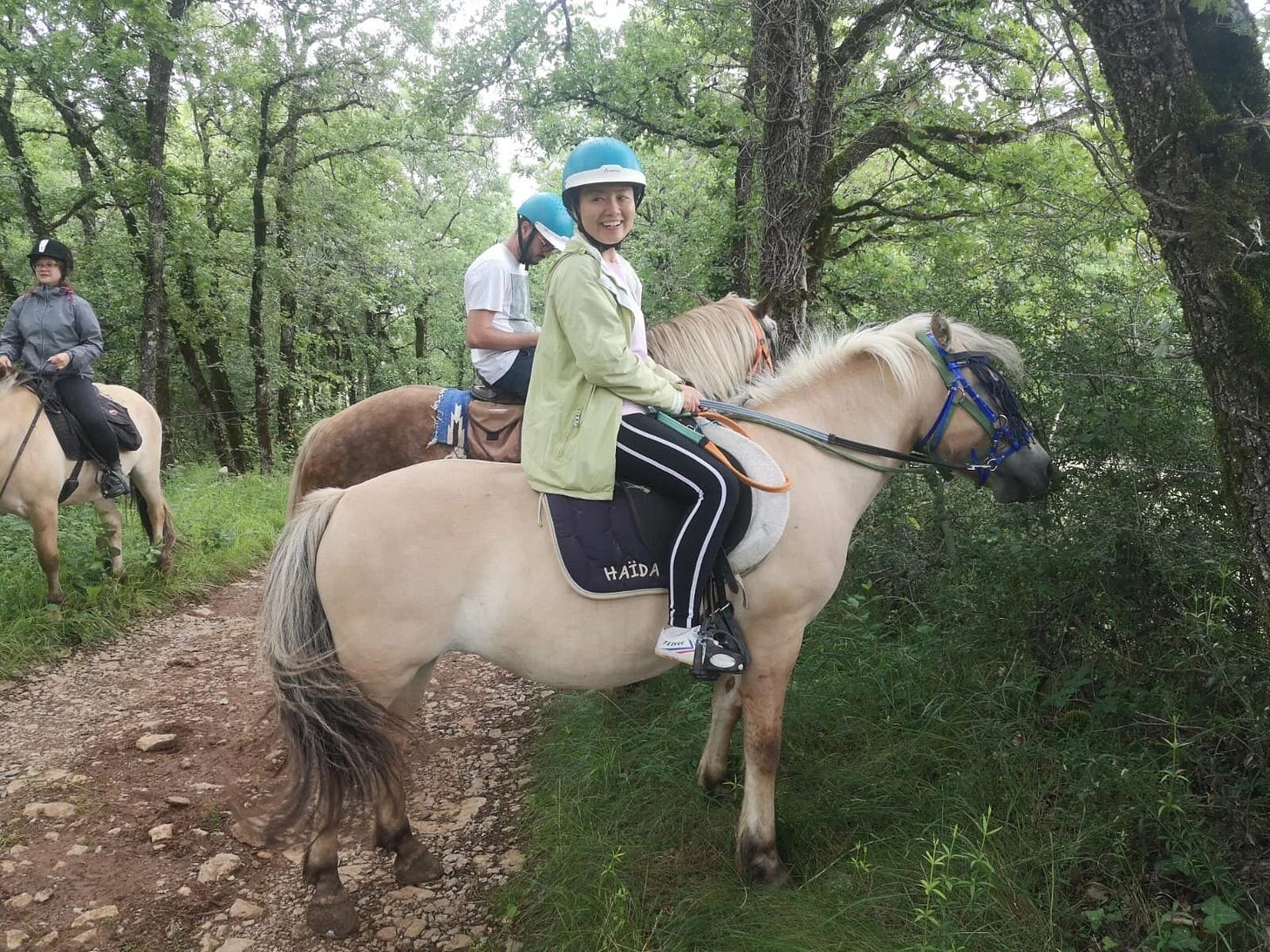  Horse riding in the French countryside babay!! With my sweet DaKa ;)  