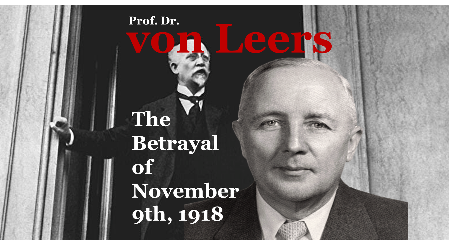 Dr. von Leers The Betrayal of November 9th, 1918