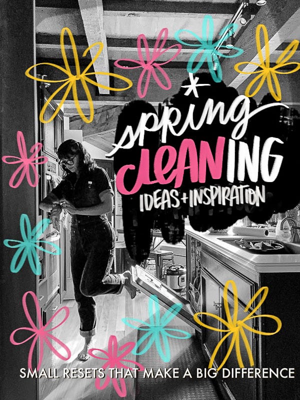 Practical spring cleaning inspiration to help you reset your space and create a calmer, more supportive home base. Practical spring cleaning inspiration to help you reset your space and create a calmer, more supportive home base.