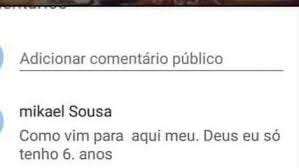 Print do meme "como vim parar aqui meu deus só tenho 6 anos"