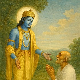 If the goal is devotional service, why do the Puranas promise material rewards? 