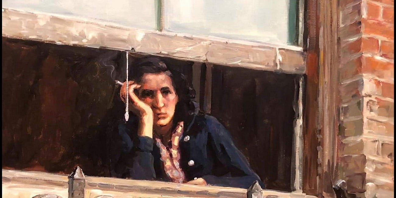 Open Window. Painting By Bob Dylan