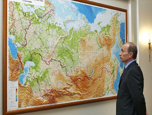 Putin Russia Geography Map