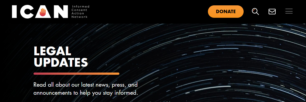 ICAN Legal Press Release page