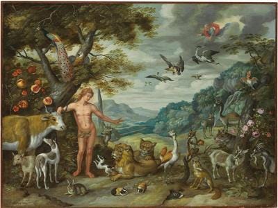 Adam Naming the Animals, from the Story of Adam and Eve