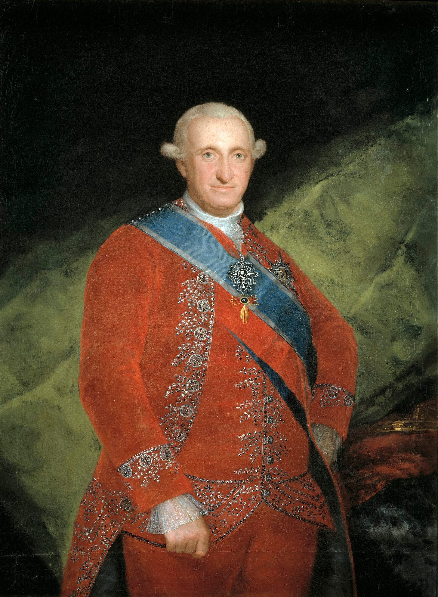 Portrait of King Charles IV of Spain, who ordered the first version
