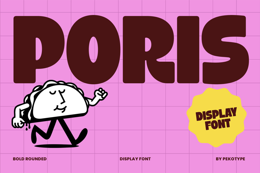 Poris Bold Retro Display Font