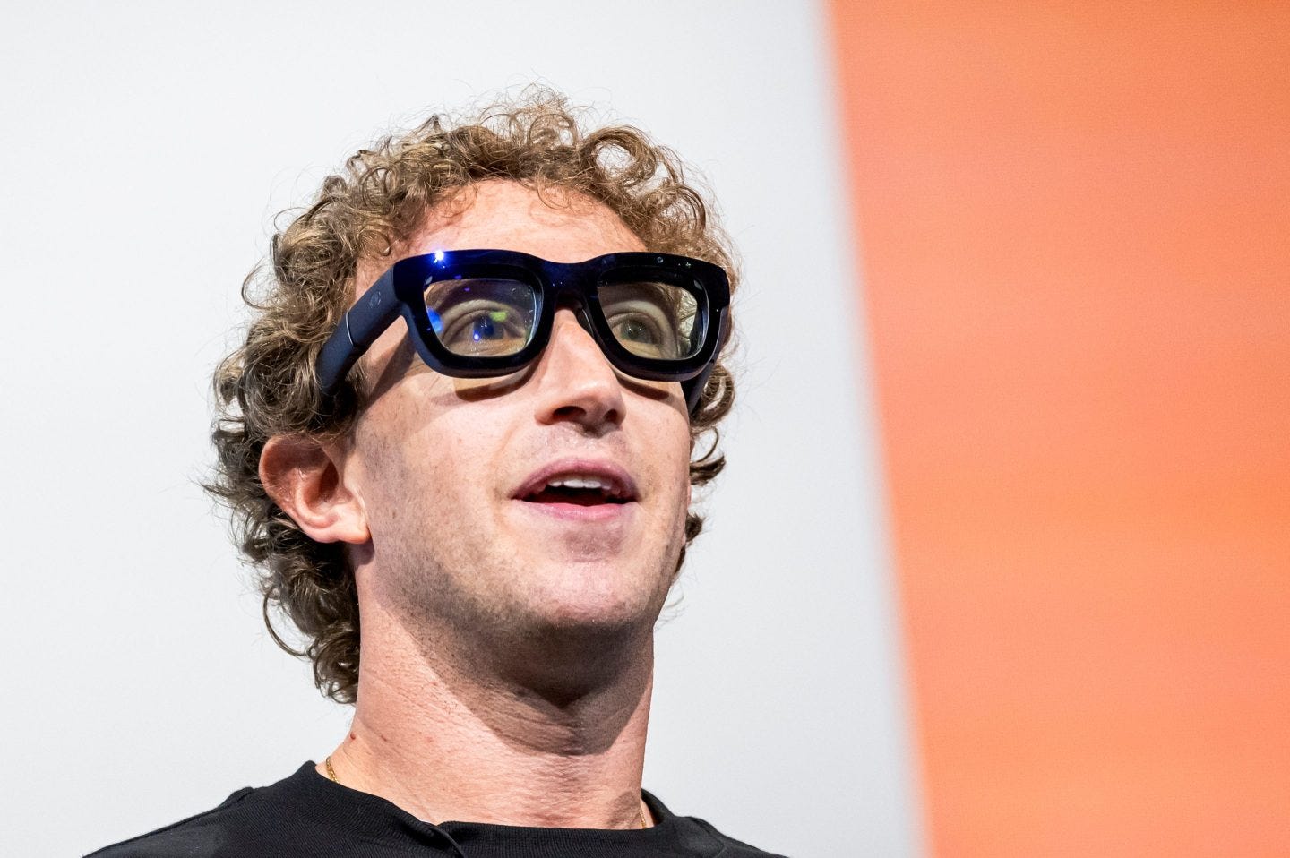 Mark Zuckerberg, chief executive officer of Meta Platforms Inc., wears Orion