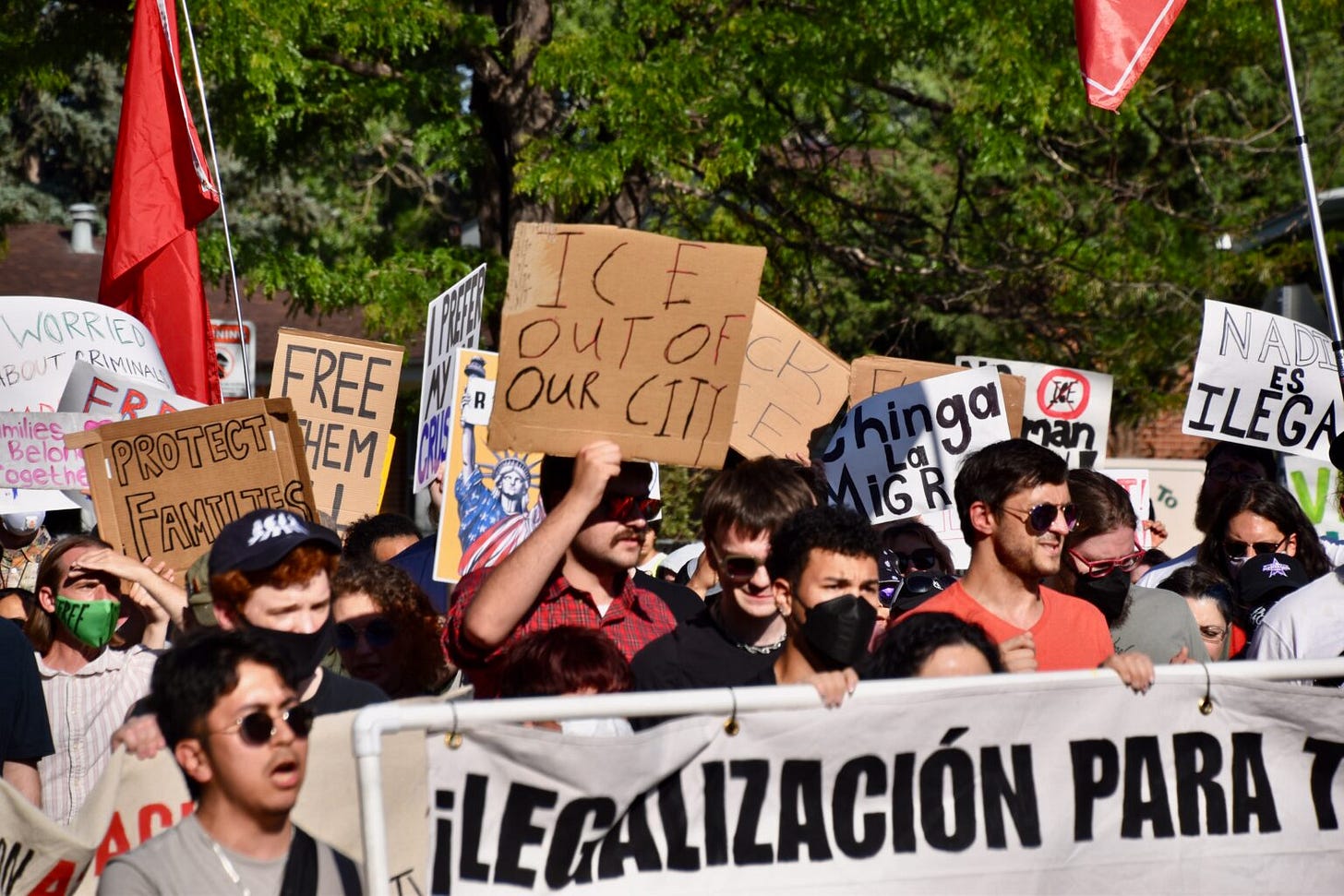 Coloradans march to Aurora ICE facility to show solidarity with L.A. protests | Colorado Newsline Coloradans march to Aurora ICE facility to show solidarity with L.A. protests | Colorado Newsline