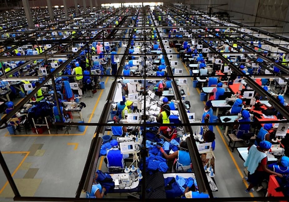 Photo of factory workers at the New Wide Garments factory, Nairobi, Photo of factory workers at the New Wide Garments factory, Nairobi,