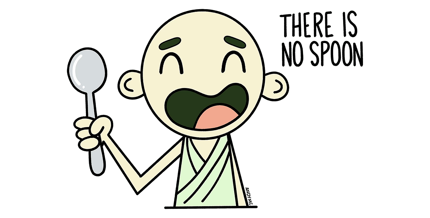an illustration of a boy holding a spoon
