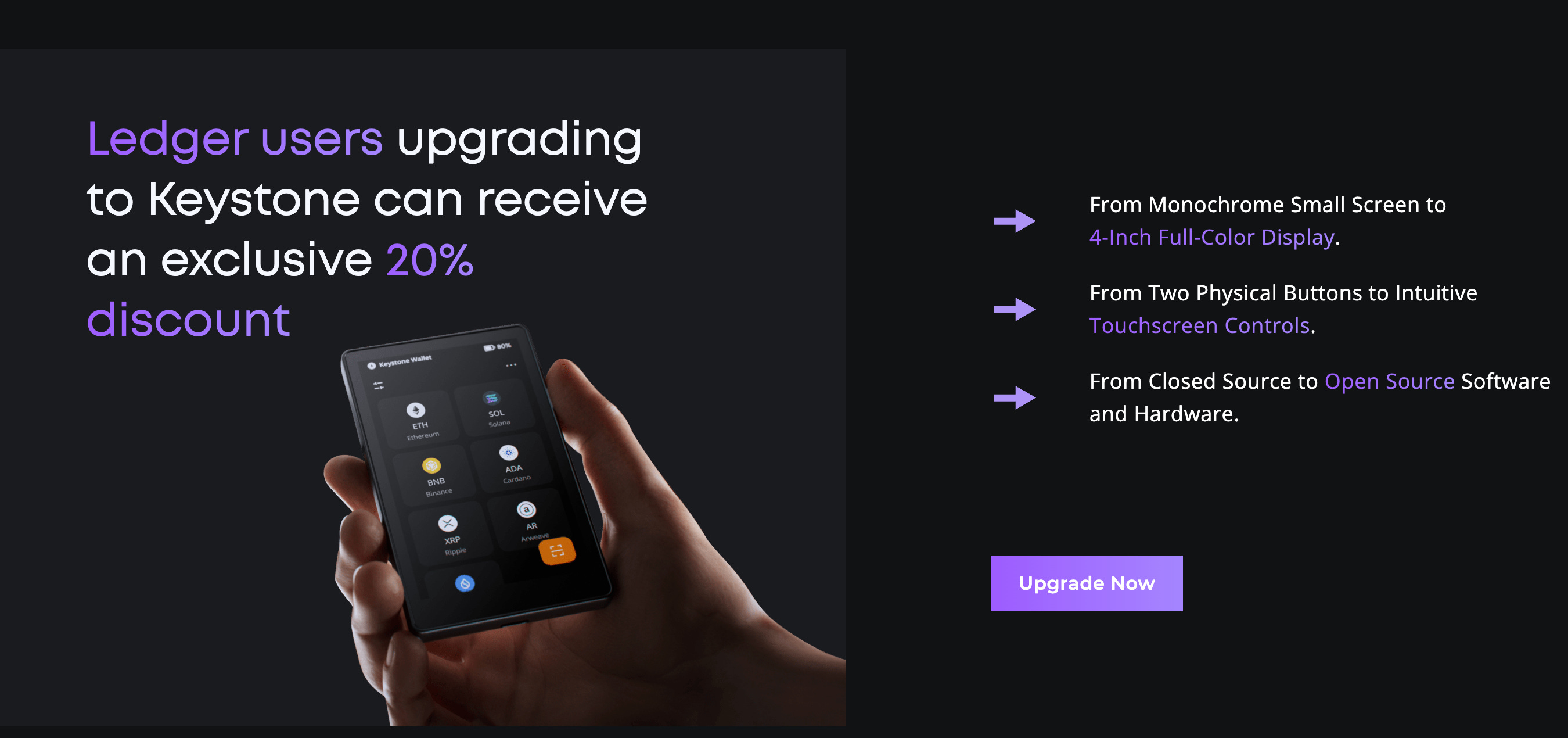 Keystone】高セキュリティなコールドウォレット / 一度もオンライン接続されず、オンライン環境と必要な情報だけ交換して安全に取引を完了 /  @KeystoneWallet