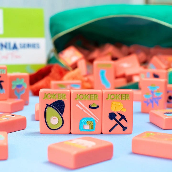 Trendy luxe Mahjong sets for Gen Z, teens, young people and high schoolers.