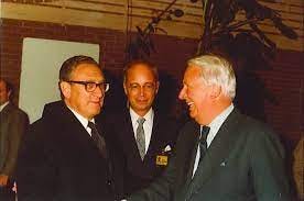 World Economic Forum - 1980 Nobel Peace Prize laureate Henry Kissinger  predicts a period of global turmoil at the World Economic Forum in Davos  DAVOS/SWITZERLAND, JAN 1980 - Henry Kissinger, former US