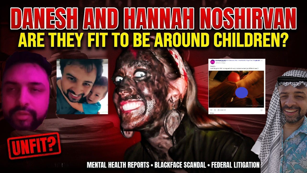 Danesh and Hannah Noshirvan under scrutiny as expert reports, sanctions, adult-content questions, and massive claims arise in Fort Myers.