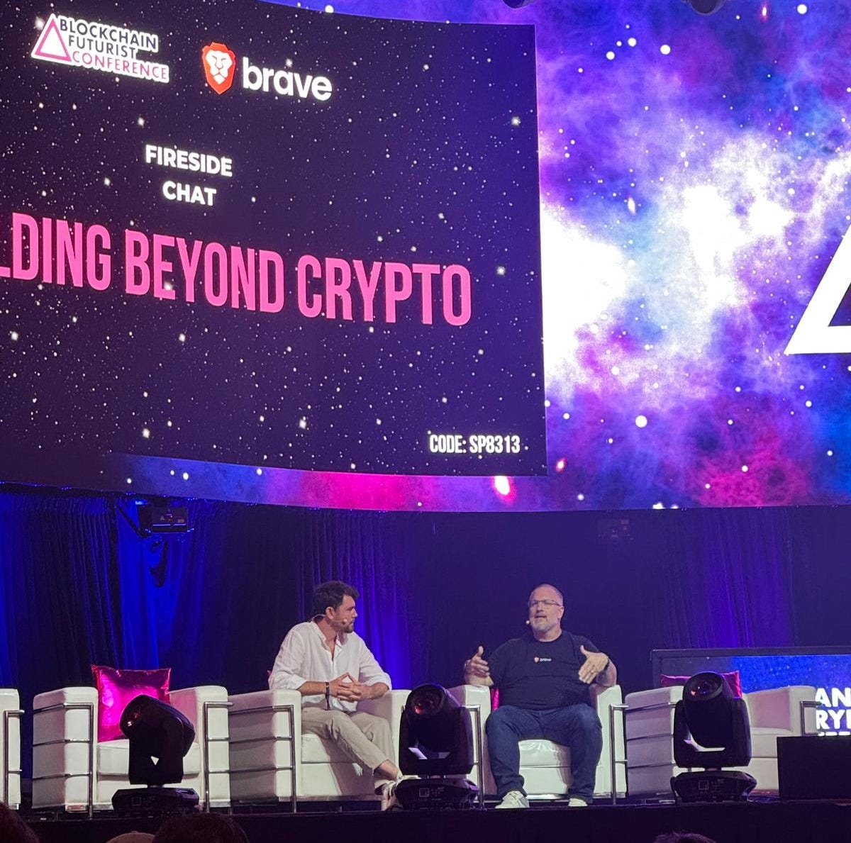 Ashton and Drew at Blockchain Futurist Conference