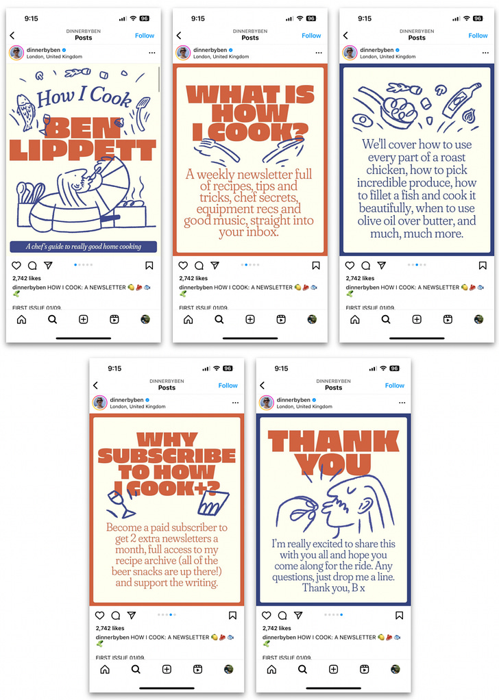 Ben Lippet's launch announcement.