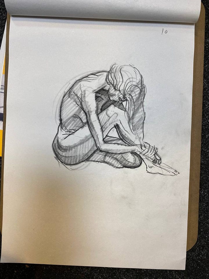 life model in cardiff life art drawing