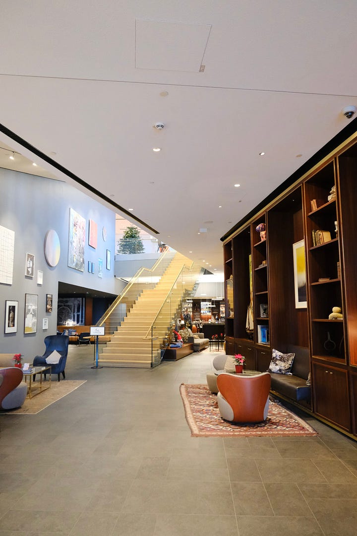 Andaz Vienna hotel lobby and room