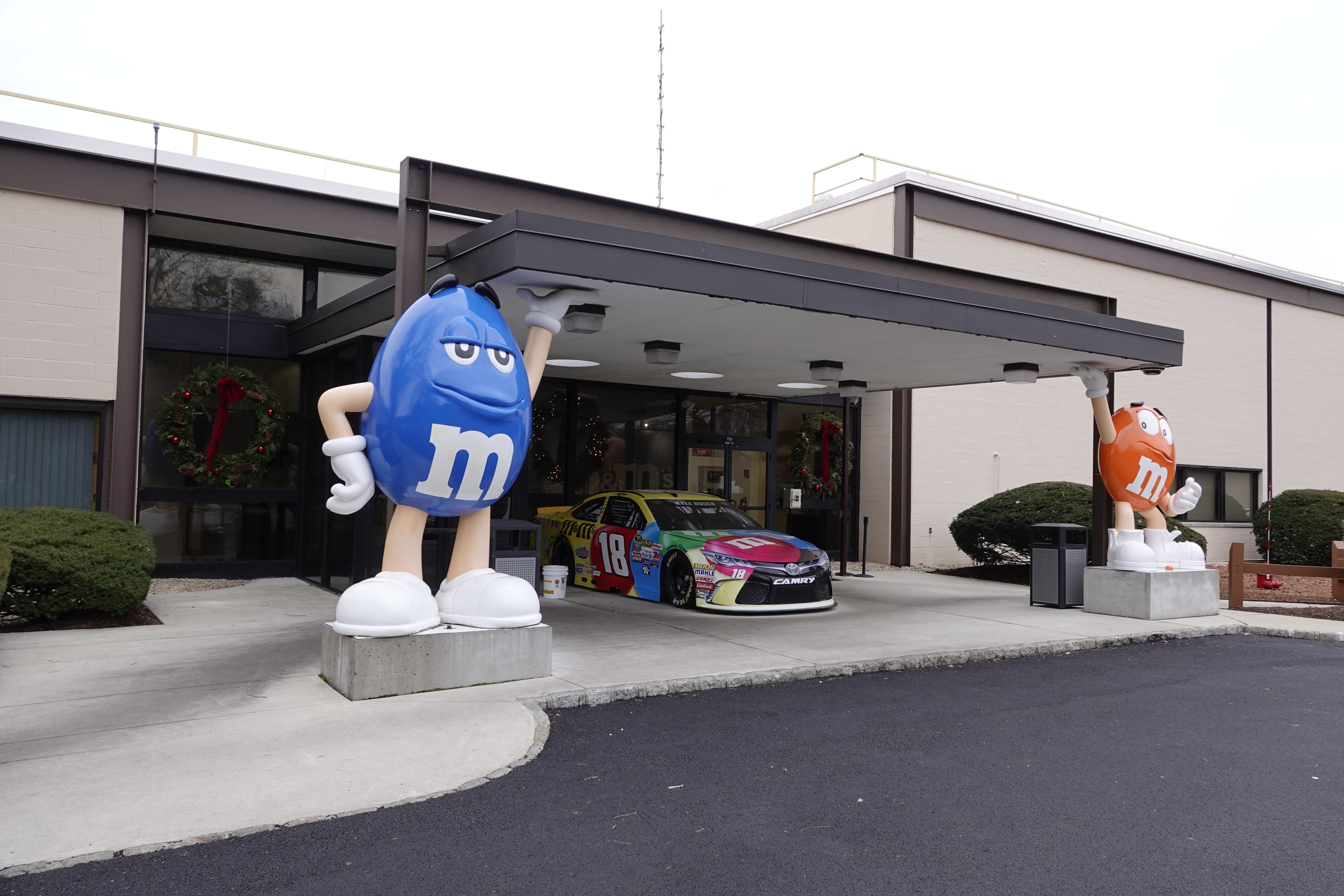 New Jersey town lowers giant fiberglass M&M to ring in 2024