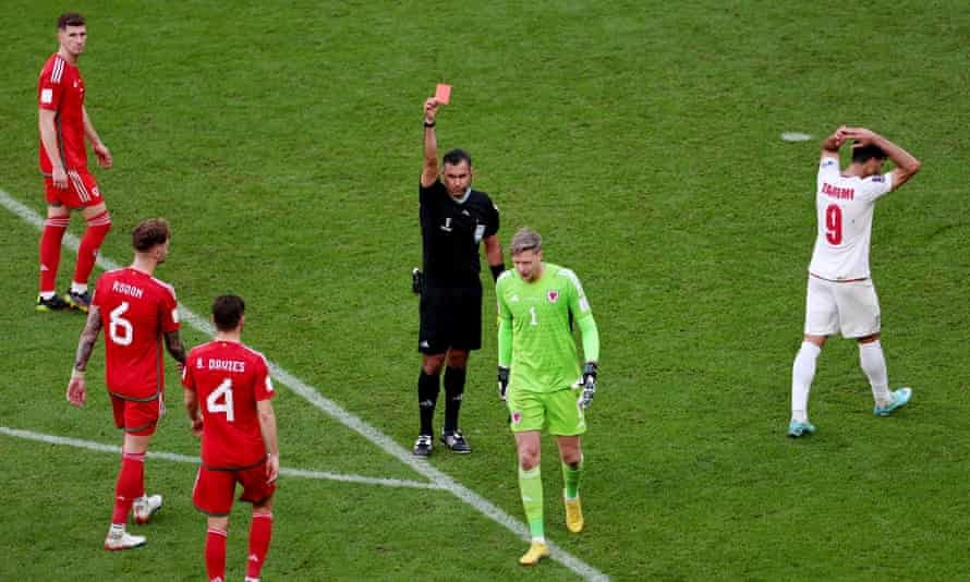 Wayne Hennessey of Wales was one of only two players sent off in the group stage. Wayne Hennessey of Wales was one of only two players sent off in the group stage.
