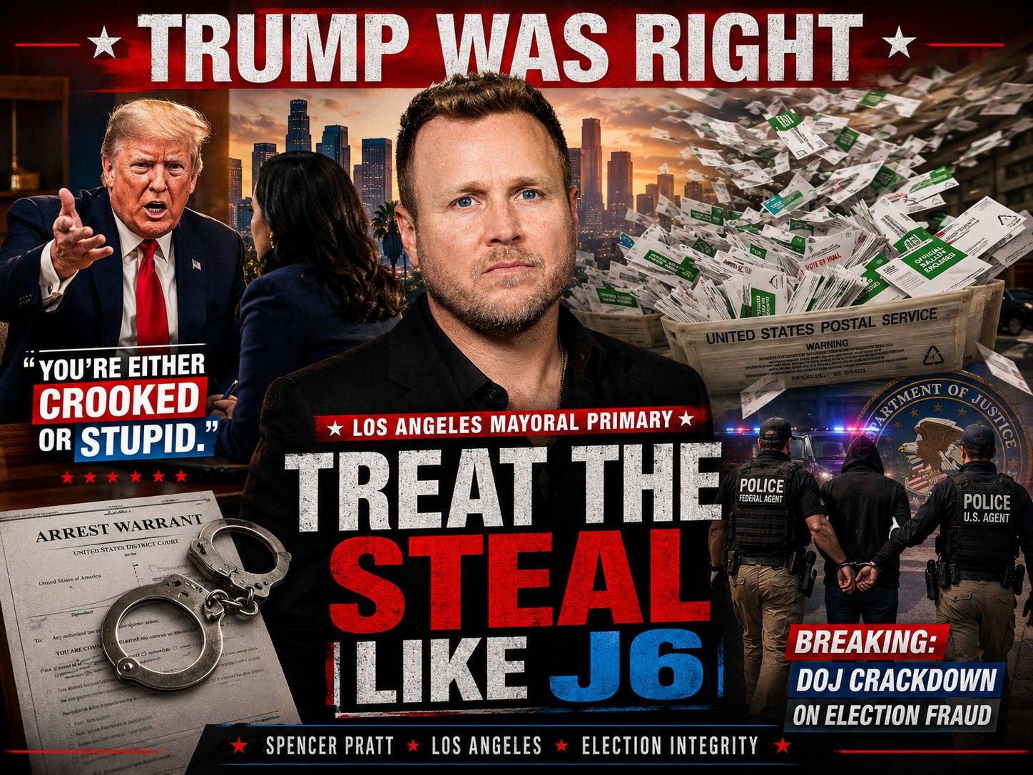 Trump Was Right: Spencer Pratt’s LA mayoral loss is proof that California’s slow-count ballot machine destroys election trust.