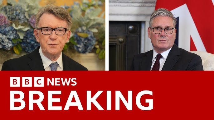 Peter Mandelson sacked as UK's US ambassador over Jeffrey Epstein links |  BBC News