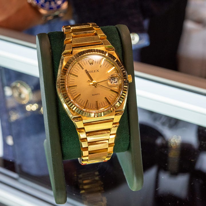 Gold Piagets and a Rolex 'Texano' ref. 5100