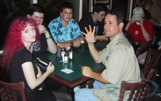 Purity, Echidna, Marril2k, Jim, PokeSensei and IndigoMaster at dinner at the Sizzler