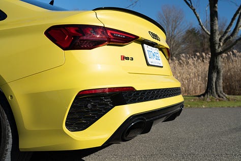Photos of the Audi RS3 Sedan in yellow