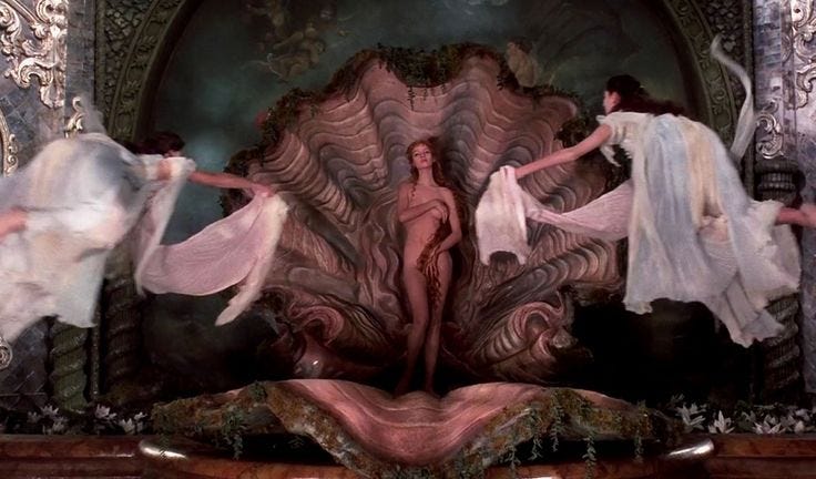 Uma Thurman as Venus from 1988's The Adventures of Baron Munchausen.