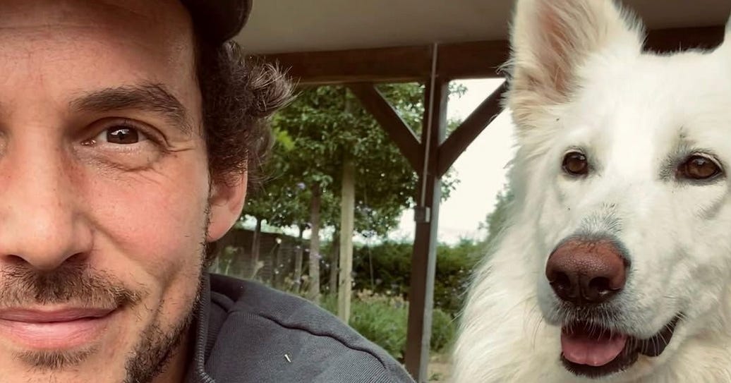 The Perennial Farmer and his dog