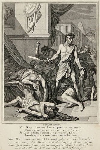 Massacre de Shechem, par Christoph Weigel Massacre de Shechem, par Christoph Weigel