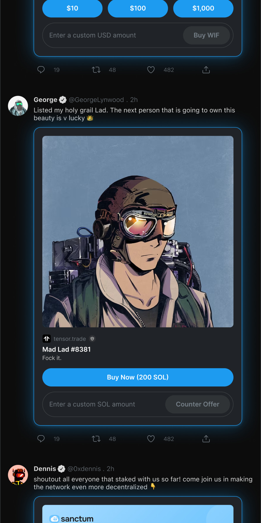Twitter の暗号通貨