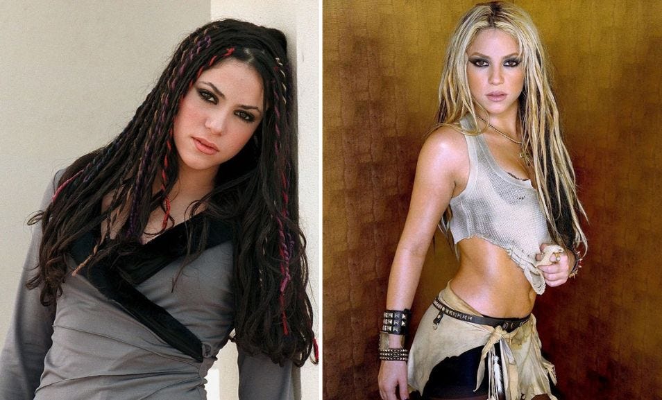 Shakira before and after