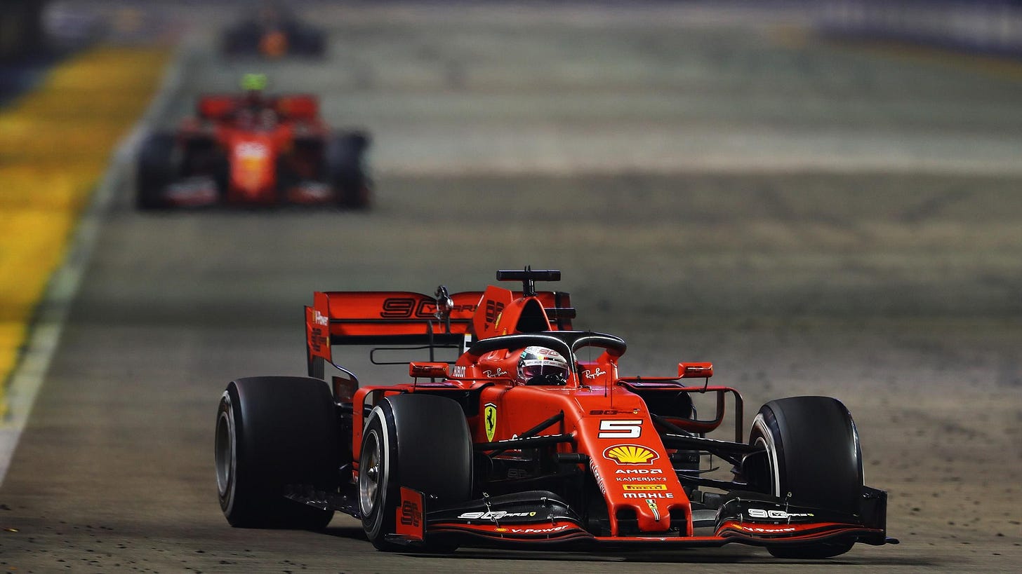 Sebastian Vettel’s overcut at the 2019 Singapore GP helped him leapfrog Charles Leclerc and secure victory.
