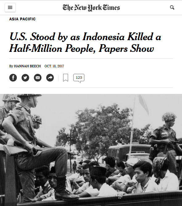 NYT: U.S. Stood by as Indonesia Killed a Half-Million People, Papers Show