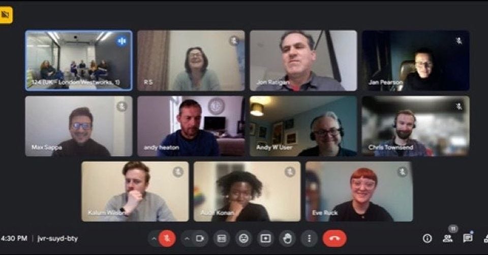 May be an image of 11 people, phone and text