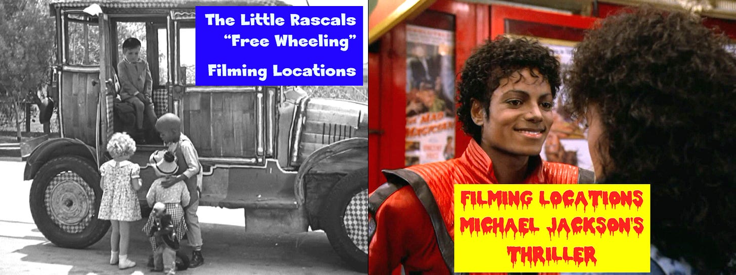 Filming locations then and now Our Gang The Little Rascals and Michael Jackson music video Thriller